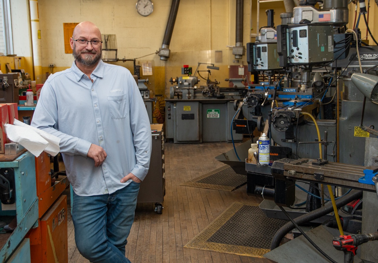 Terry Neiss in the CLASSE Machine Shop